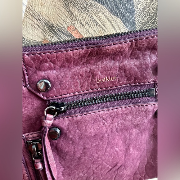 Botkier Purple Wine Logan Leather Crossbody Bag - Picture 7 of 7